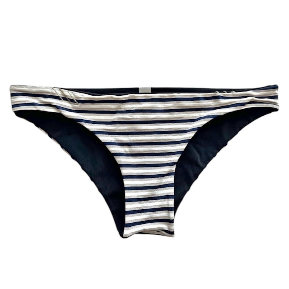 Anine Bing Black Striped Reversible Bikini Bottom - Picture 2 of 14